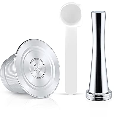RECAFIMIL Capsule riutilizzabili NES-presso, in acciaio inox, ricaricabili, filtro per caffè compatibile con macchina NES-presso, 1 capsula+1 manomissione