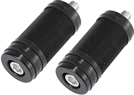 Motoforti 2 Stück Motorrad Fußschalthebel Schaltraste Schalthebel Schwarz