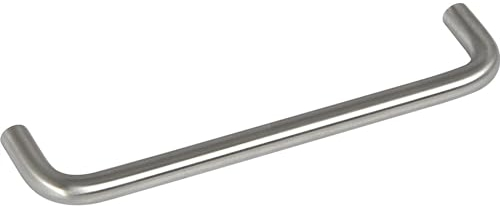 GRIMME Griff Emer LA 128mm - Bügelgriff Breite 136mm - eleganter und zeitloser Möbelgriff, Edelstahl gebürstet
