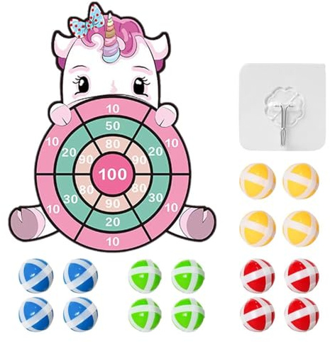 YSJCHEBS Jouet À Lancer 1 Pièce pour Enfants, Livré avec 12 Balles Collantes Et 1 Crochet, Jouet De Dessin Animé Mignon, Jouet Créatif, Cadeau pour Filles