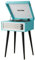 3-Speed Record Player, Bluetooth Turntable with Built-in Speakers and Detachable Legs,USB Playback& Vinyl-USB Recorder (Turquoise)
