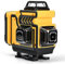 cjumel Nivel Laser 4 x 360 ° Verde Autonivelante, 4D 16 líneas Nivel Láser Multifuncional Niveles Láser con 1.6M Tripode, Mando a Distancia, 5400 mah Batería