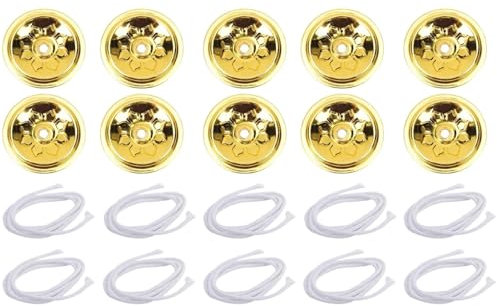 Stoppini per candelabri, stoppini per lampade ad olio,20 pezzi Porta di cuffie con design floreale | Forniture buddiste, decorazione del desktop per il Ringraziamento, Natale