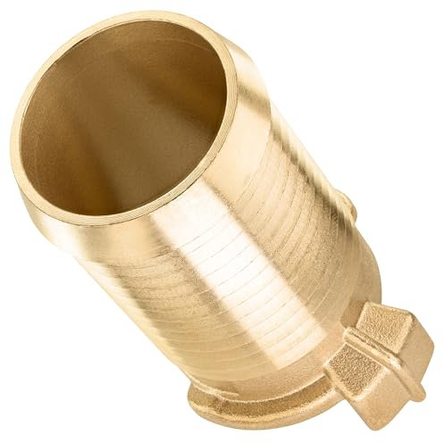Poppstar Raccordo rapido in ottone con ugello da 1 1/2 pollice (raccordo su beccuccio per tubo da 1 1/2), per tubi con diametro interno di 38 mm