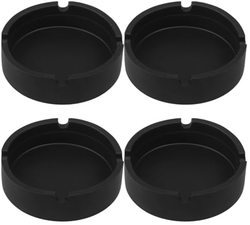 VALICLUD Silicone Ashtray 3.15 Inch Round Smokeless Indoor Ash Holder with Groove for Home Office Desk Decoration Easy to Clean