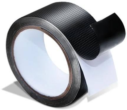 Qingluan Rubber Grip Tape - Ultra Heat Resistant & Waterproof Non-Slip Tape for Tools, DIY & Gadgets with Enhanced Textured Strong Adhesive for Safer Grip and Comfort (Black, 2In x 10Ft)