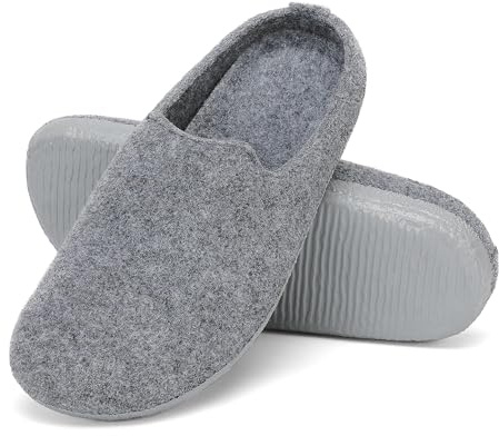 Mishansha Chaussons Feutre Femme Homme Confortable Pantoufles Hiver 36-47 | Slippers d'hiver Chauds,Semelles Amovibles,Chaussons d'intérieur,Pantoufles en Feutre Antidérapants et Confortables