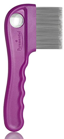 Puressentiel - Pettine antipidocchi - Rimuove i pidocchi e le lendini in modo efficace e semplice - Lente d'ingrandimento integrata -