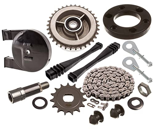 Kettensatz - Mitnehmer 34 Zähne, Antriebskettenrad 15 Zähne, Kette 110 Glieder