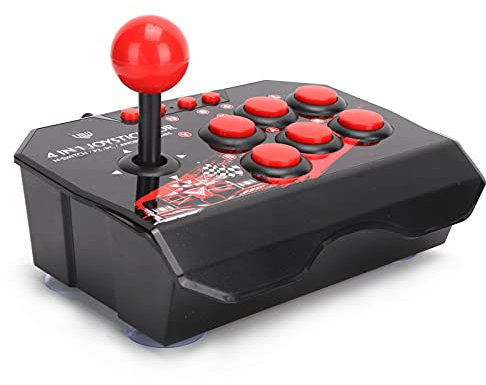 TOUISEDGI Bâton de Combat D'Arcade, Manette de Combat de Jeu D'Arcade Street Fighter avec Port USB, Accessoires de Jeux D'Arcade de Manette D'Arcade Filaire pour Switch/PC/PS3