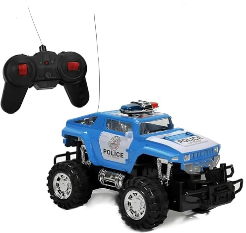 Tout Terrain Police Télécommandé Jouet Radio Commande RC Police Force, SUV Équipe Spéciale - Voiture Radiocommandée Enfants, Couleurs Assorties
