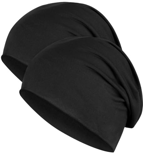Kiiwah 2 Pezzi Berretto Invernali da Uomo Donna, Berretti Cappello Skull Cotone Slouch Beanie Unisex Berretto Sportivo Caldo per Tutte Le Stagioni Sci Ciclismo Allenamento