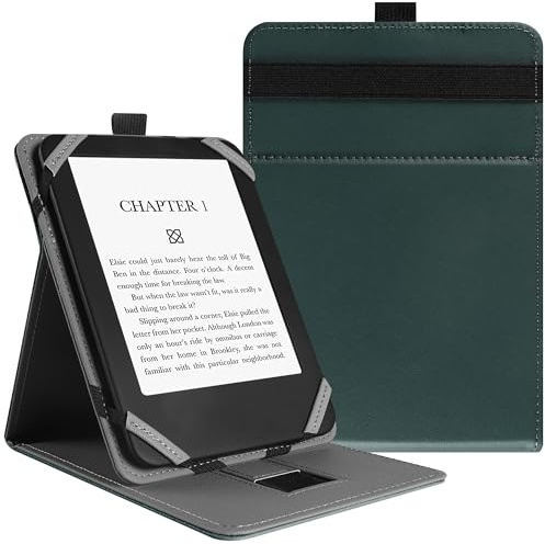 VOVIPO Funda Protectora Universal para Kindle Paperwhite Kobo eReader de 6 Pulgadas, Funda Folio Compatible con BQ Kobo Kindle Sony Pocketook Tolino de 6,Tener múltiples perspectivas,Menta