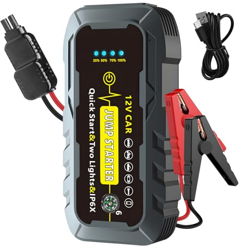 Car Jump Starter,1500A Peak Portable Car Battery Booster Jump Starter,Power Pack for 12V Vehicles,(up to 6.0L Gasoline or 4.0L Diesel)
