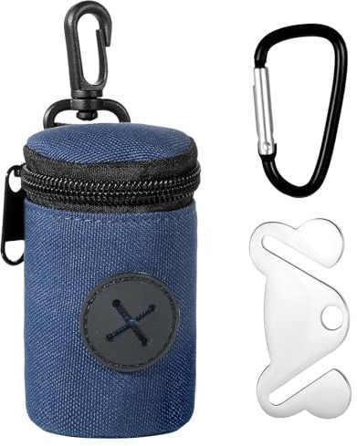 Soporte para bolsas de excrementos, soporte para bolsas de excrementos de perro, negro, soporte manos libres para bolsas de excrementos de perros, correa, dispensador, accesorios