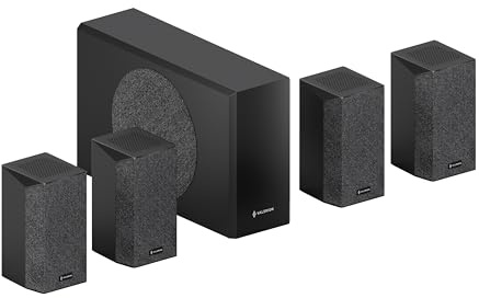 ThunderBeat 4.1.2, Wireless Dolby Atmos Surround Sound System with Subwoofer, 720W Power, 4 Wireless Surround Speaker, 360° Dome Sound, <30ms Latency, Home Theater Sound System for Projectors