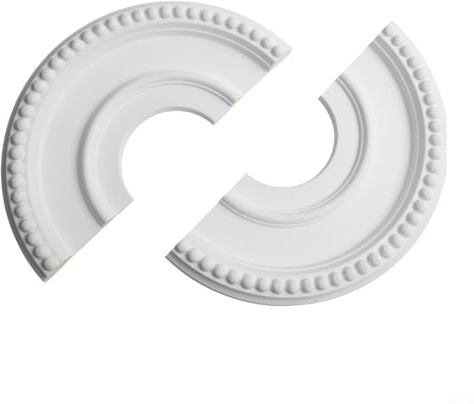 Roseta de techo para luminarias y ventiladores de techo, placa de cubierta redonda, 31,5 cm de diámetro exterior x 10 cm de diámetro interior, roseta de techo para ventiladores de techo