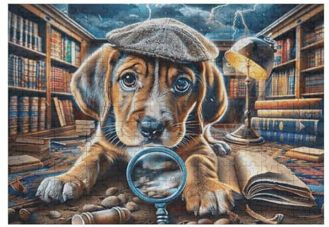 Pilot Cute Perro Puzzle 300 Piezas Cartón Grueso para Adultos Animal Mascota Muñeca Diversión Grupal Entrenamiento Cerebral Regalo Navideño Regalo Ideal 300 PCS