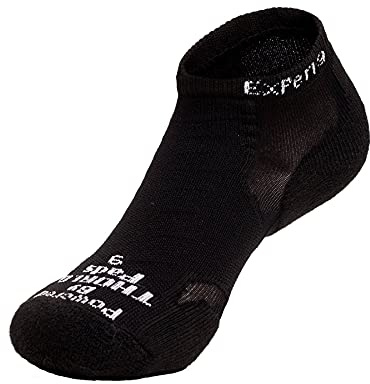 Thorlos Mens Experia Xccu Thin Cushion Low Cut Running Socks, Black (1 Pair), Medium US