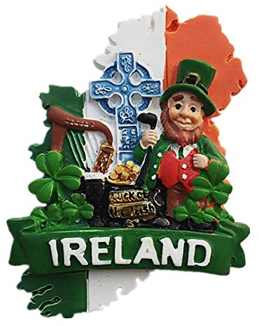 Magnete 3D per frigorifero, decorazione per la casa e la cucina, adesivo magnetico irlandese per frigorifero, souvenir da viaggio, regalo