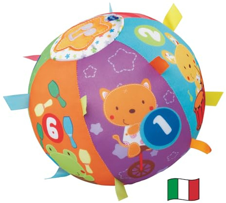 VTech Magica Palla Multiattività, Cubo Morbido Neonato con Pulsante, Ideale per Imparare i Numeri, Gioco Neonato con 15 Melodie, Sensore di Movimento, Lingua Italiana, Batterie Incluse, 6-36 Mesi