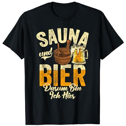 Saunagänger Bekleidung lustiges Dampfbad retro Sauna T-Shirt