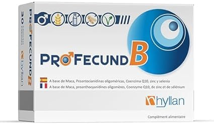 PROFECUND B | Suplemento fertilidad masculina, 30 cápsulas | Con maca, zinc, selenio, coenzima Q10 | Apoya producción seminal y vitalidad | Contribuye a la función reproductiva masculina