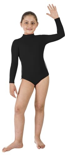 Pegasus Body Danza Collo Alto Lycra Rosso Bambina made in italy (nero, S 5/6 anni)