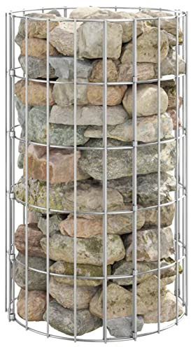 ShGaxin Poteau à Gabion Circulaire Acier galvanisé Ø30x50 cm,Bordure Pierre,Kit Gabion,Gabion Jardiniere207
