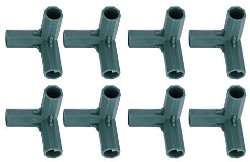8 Pièces Connecteur de Cadre de Serre à 3 Voies, 16 mm Connecteurs d'angle pour Cadres de Jardin pour le Cadre de Jardin de Serre, Clôture la Pelouse, Accessoire de Serre (2,4x2,4x2,4 pouces)