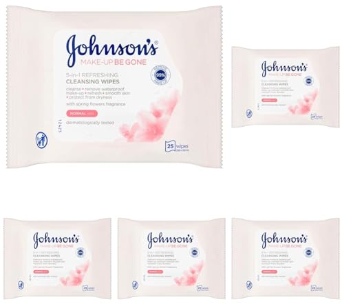 Johnson's Face Care Make Up Be Gone Refreshing Wipes - Pack of 125