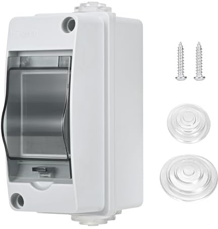Szaboviktoria coffret electrique etanche Avec 2 Modules, Cache Tableau Electrique, boitier etanche exterieur, boitier de distribution en saillie Pour le Jardin Ou Les Espaces extérieurs