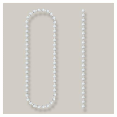 KLEMMFLEX chaîne sans fin pour store avec chaînette, chaîne de commande de rechange, chaîne de store, longueur de commande : 100 cm, couleur : blanc, 4,5 x 6 mm, chaîne pour store, store romain