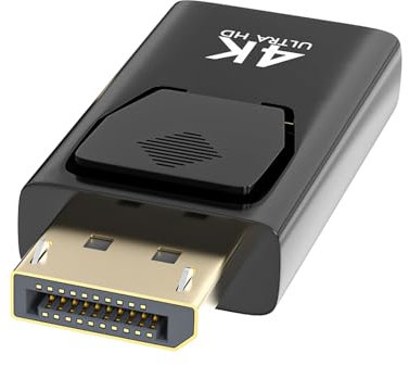 VIEVRE 4K Displayport auf HDMI, DP auf HDMI,HD Displayport Adapter mit Audioübertragung und Gute Qualität Auflösung, Kompatibel mit Monitor, Laptop, Projektor, TV