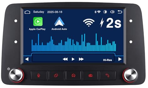 Autorradio RYUIXPUL con CarPlay inalámbrico y Android Auto para Fiat Panda (2003-2012) | Sistema Linux | Inicio rápido 3S | Calidad de Sonido OEM | Bluetooth, Ecualizador, Sonido HiFi, USB
