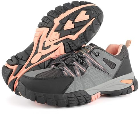 Genérico Zapatos de Seguridad Mujer Calzado de Seguridad Ligero Moda Antideslizante Zapatos de Trabajo Comodo con Punta de Acero Transpirable-Numeric_34