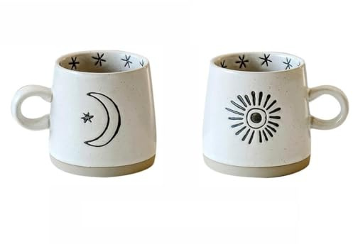 Breakfast Latte Coffee Cup Keramikkopp Hushållsmugg Stengods Retro Mjölkkaffekopp Frukostkopp Kreativ Parkopp(B)