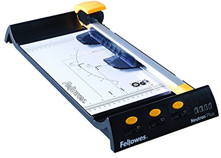 Fellowes Neutron Plus - Cizalla de rodillo A4, color gris y negro