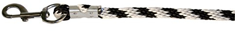 Kerbl Strick Führstrick Mustang Karabiner-Haken, Silber/Schwarz/Weiß, 321423, Karabinerhaken
