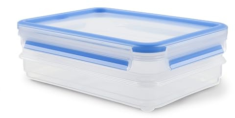 Tefal Lot de 2 boîtes de conservation alimentaire 0.60 L, Hermétique, Sans BPA, Compatible micro-ondes, Résistant au froid, Garantie 30 ans, Fabriqué en Allemagne, Masterseal Fresh K3028812