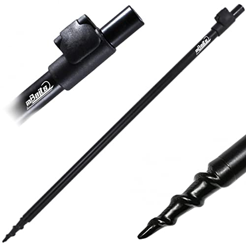 Angel-Berger Magic Baits Heavy Black Bankstick verstellbar Rutenhalter Aluminium (Black, 50-85cm)