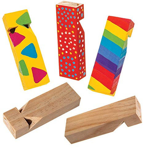 Baker Ross AW508 Wooden Whistles (Pack of 5)
