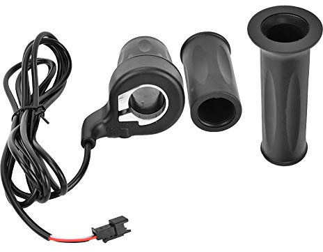 Keenso Puños de Acelerador de Bicicleta, Universal 24V, 36V, 48V 20X Puño de Acelerador de Bicicleta de montaña Mango de Media Vuelta Accesorio de conversión de Bicicleta