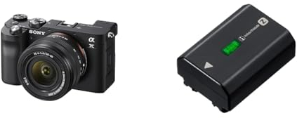 Sony Alpha 7 C - Cámara Evil de fotograma Completo con Objetivo Zoom Sony FE 28-60mm F4-5.6 & Paquete de baterías Recargables de la Serie Z NPFZ100.CE - Negro