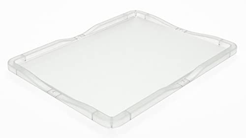 Colour Coded Euro Plastic Stacking Industrial Storage Containers Boxes Crates! (400 x 300 Lid, Clear)