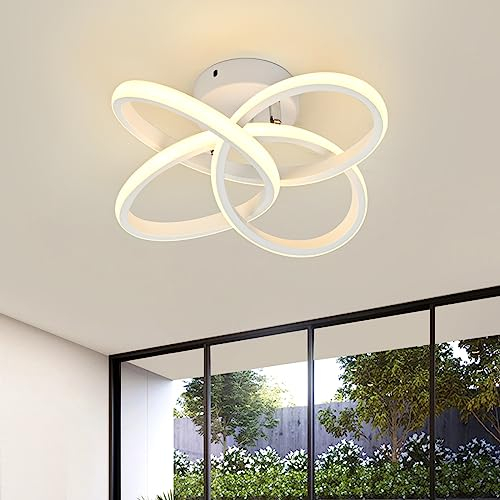 Plafonnier LED,Moderne Lampe de plafond 36W 3900lm,Acrylique Luminaire Plafonnier,Lampe de Lustre pour Couloir Coucher Salle de Bains Cuisine Salon maison,porche extérieur,Blanc chaud 3000K,Dia 31cm