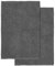 Decomira Badematte rutschfest | Als Badteppich Set kombinierbar | Badezimmer-Teppich Bad-Vorleger waschbar aus Chenille | Duschvorleger für Dusche, Badewannen, WC Deko | Dunkelgrau - 50x80 cm (2stk)