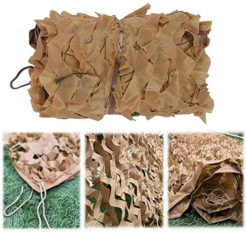 KOOEIN Camouflage Netting Yellow,Military Reinforced Camouflage Net,Garden Pergola Patio Shading Net,Outdoor/Hunting/Camping/Decorative Camo Netting,Privacy Fence,Yellow-1x3m(3.3x9.8ft)