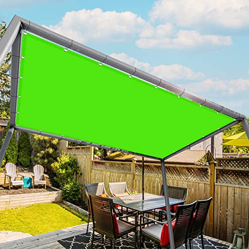 Vela impermeabile del parasole del giardino di 4x6.5m con il 98% del blocco UV all'aperto della vela dell'ombra del prato del patio nel tenero colore verde