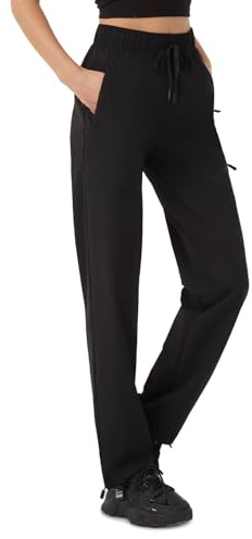 Zylioo Pantalon de randonnée pour femme - Pantalon cargo - Séchage rapide - Protection UV - Pantalon fonctionnel, Noir , 3XL/haut